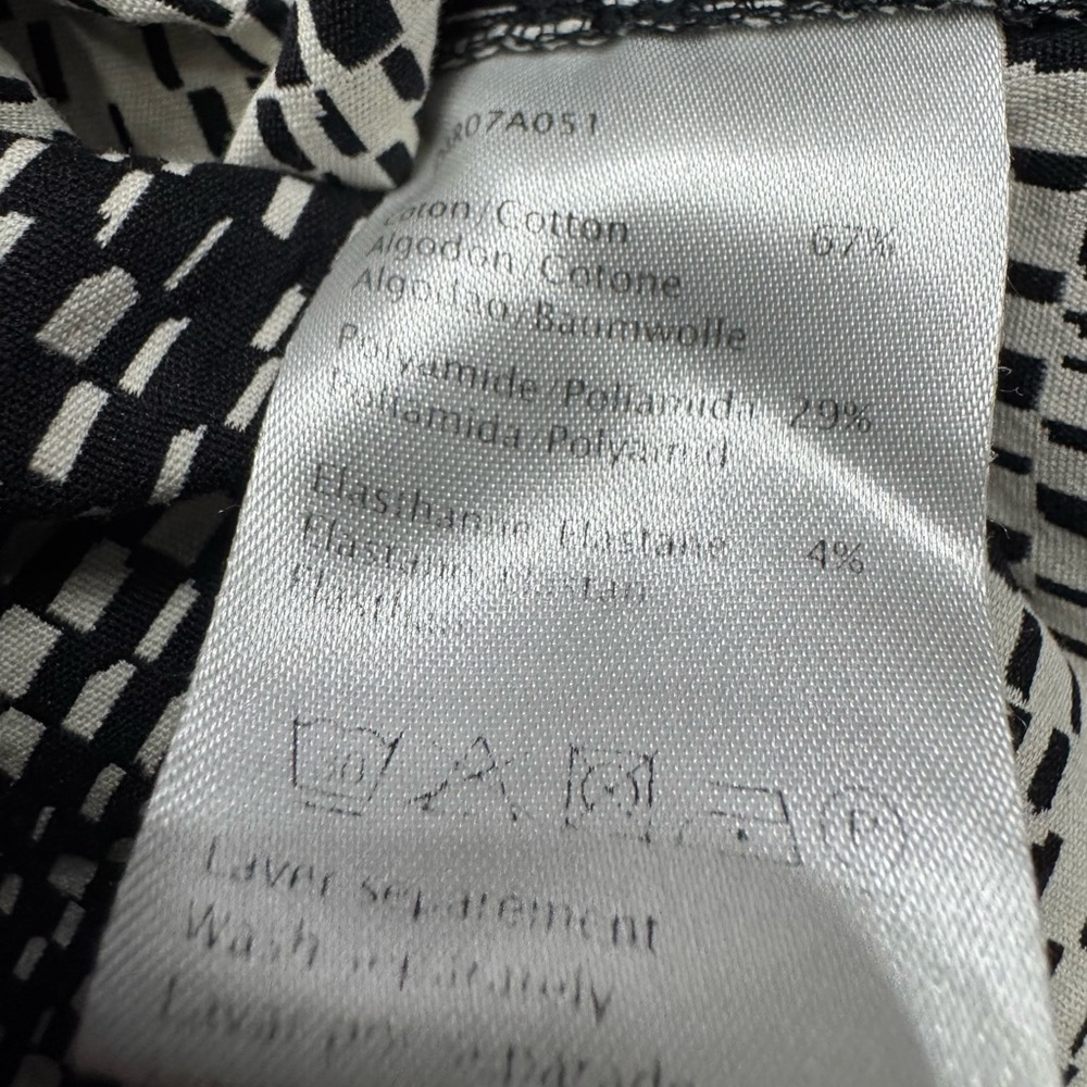 Gerard Darel Women’s Size 42 US 10 Black White Geometric Midi Dress **READ** - Picture 4 of 8